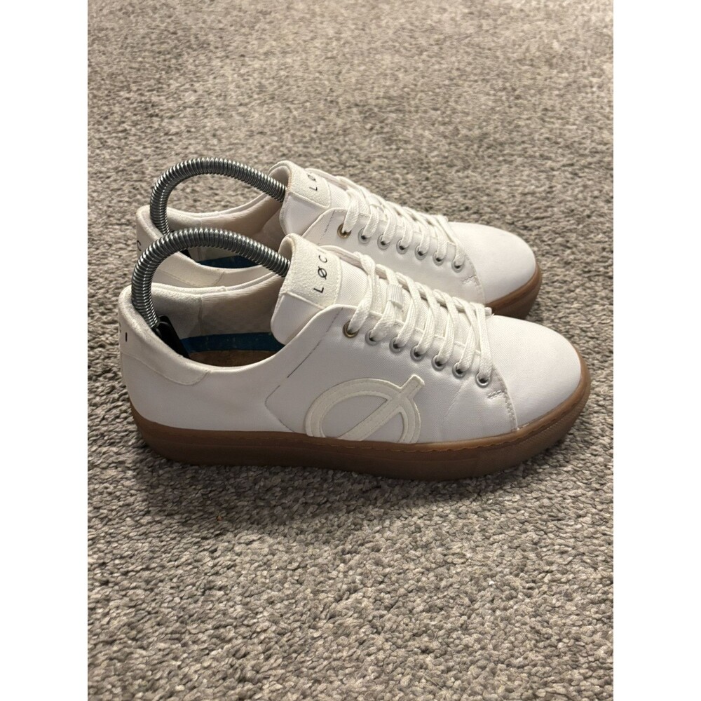 Loci x Nikki Reed Womens Sz EU 38 US 7 Beige Nine Low-Top Logo Sneaker Shoes